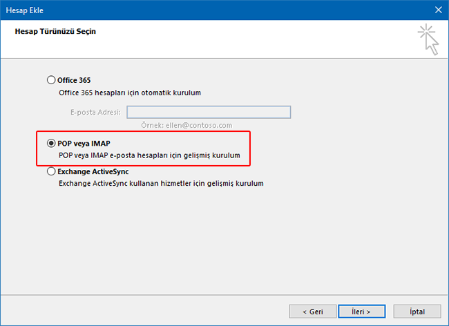 Outlook POP Mail Kurulumu